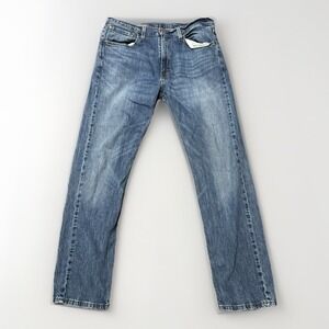 Levi's 505 Men's 36x32 Light Wash Blue Denim Relaxed Work Jeans 5 Pocket